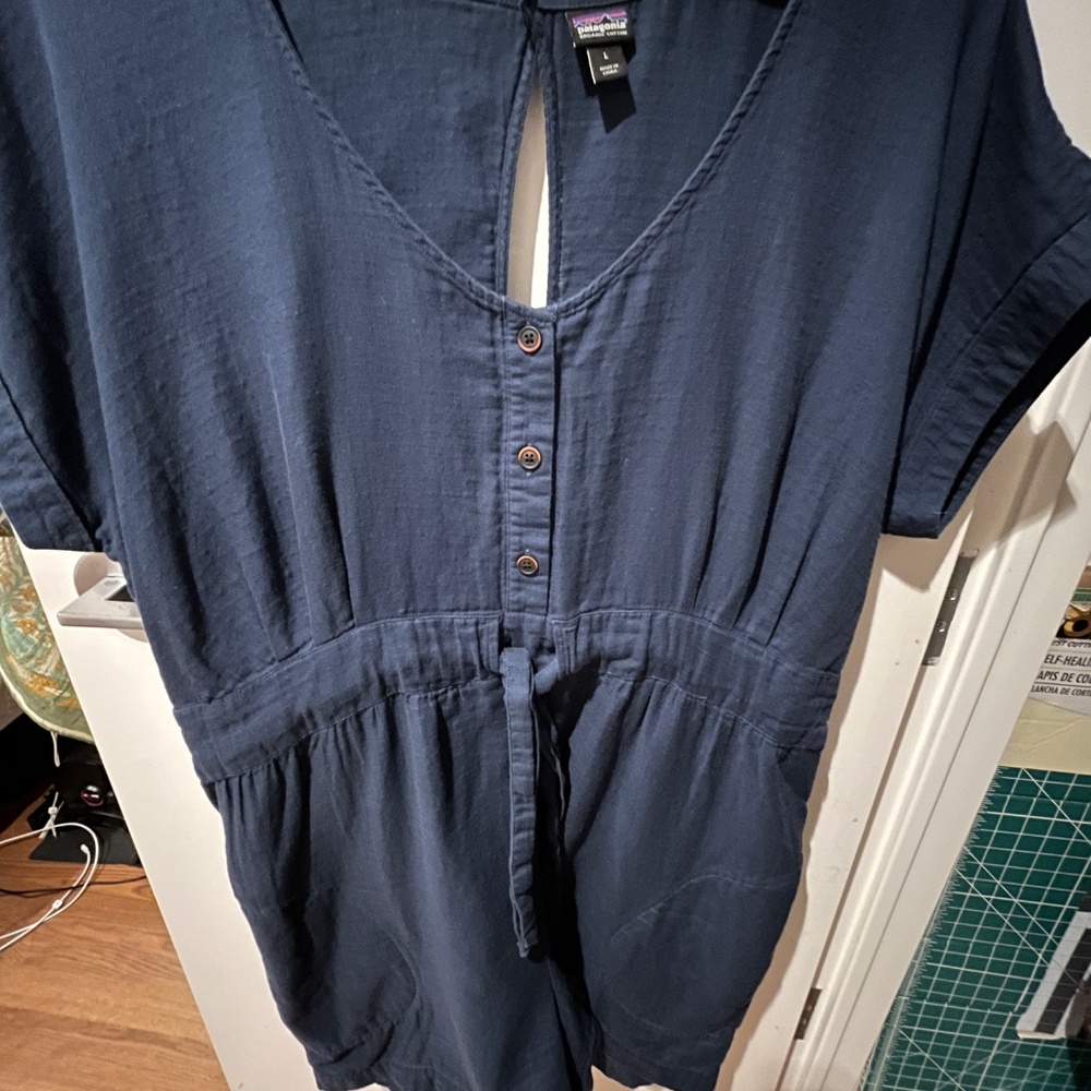 Patagonia Navy Blue Short Sleeve Romper - Picture 5 of 10